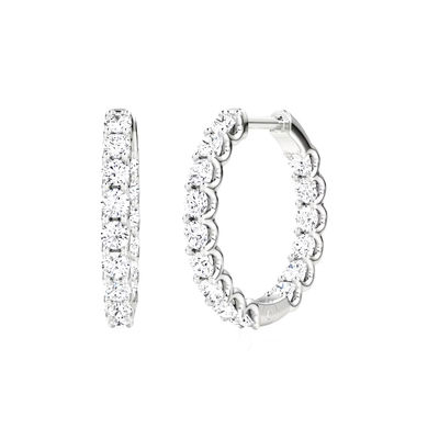 925 Sterling Silber Feinschmuck Hoop Ohrringe perfekt für jeden Anlass