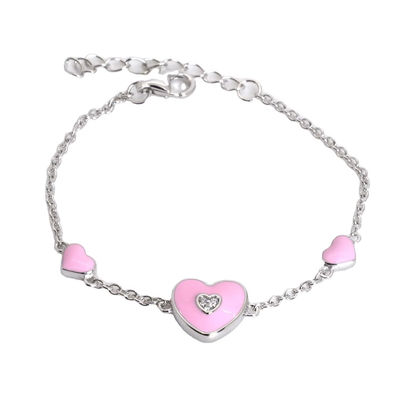 Hochzeitsgeschenk Pink Heart Stud Ohrringe für Schmuckstücke
