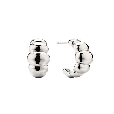 18K Gold Rhodium Plattiert Halbmond-Stud Ohrringe
