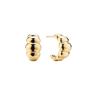 18K Gold Rhodium Plattiert Halbmond-Stud Ohrringe
