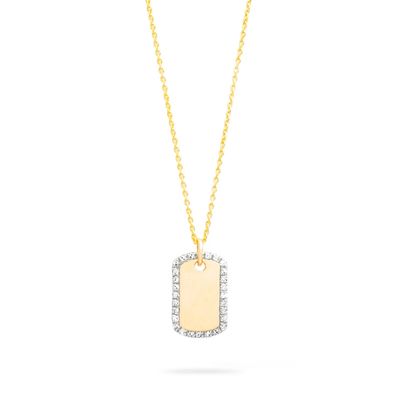 925 Sterling Silber Gold Rhodiumplattiert Zirkonschmiede Halskette