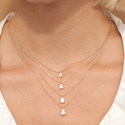 925 Sterling Silber Pärchen geschnitten Zirkon Anhänger Halskette für Frauen