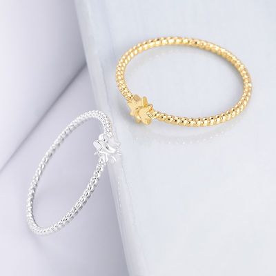 925 Sterling Silber Mond Sonne Ring 18K Vergoldet Unisex Schmuck