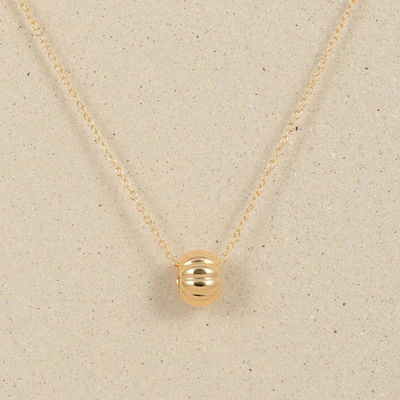 18K-Goldplattiertes Custom Ring Anhänger Halsketten für Frauen 925 Sterling Silber