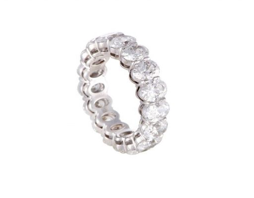 Klarer CZ Oval Eternity Band Ring Schmuck Typ Silber Eternity Ring für Frauen