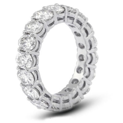 925 Sterling Silber 4mm CZ Eternity Band Ring Öko-freundlich Ja Plattierung Rose Gold