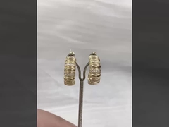 Umweltfreundliche 18K Goldplattierte Multi Small Dot Beads Hoop Ohrringe für Frauen Mädchen 2021