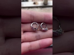 Rhodiumbeschichtetes Einhorn Farbiges Emaille Huggies Ohrringe Für Jugendliche Mode Schmuck